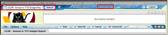 Shows the navigation menu