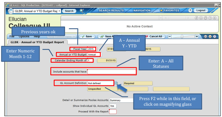 highlighting the required fields