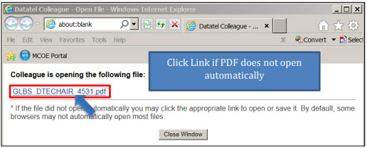 displyaing the download link
