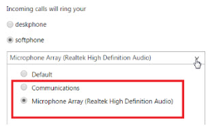 Mitel microphone array pop up