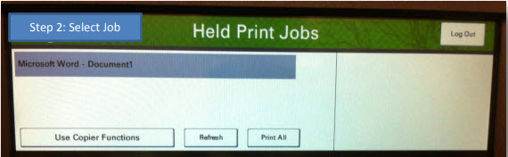 step 2 select job
