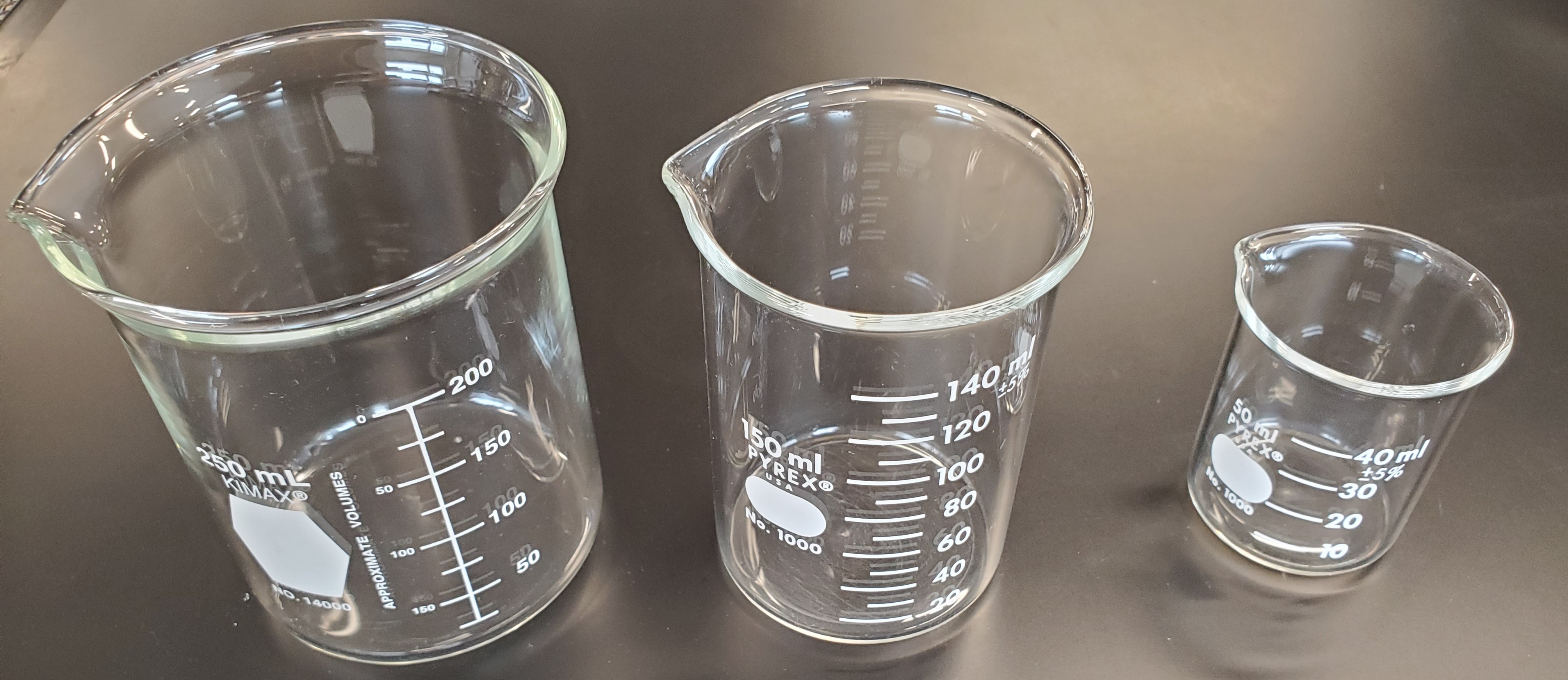 Picture of glass beakers