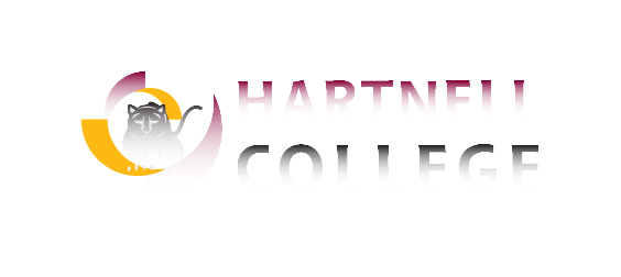 hartnell logo fading under a white gradient