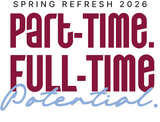 Part Time Full time potential Graphic