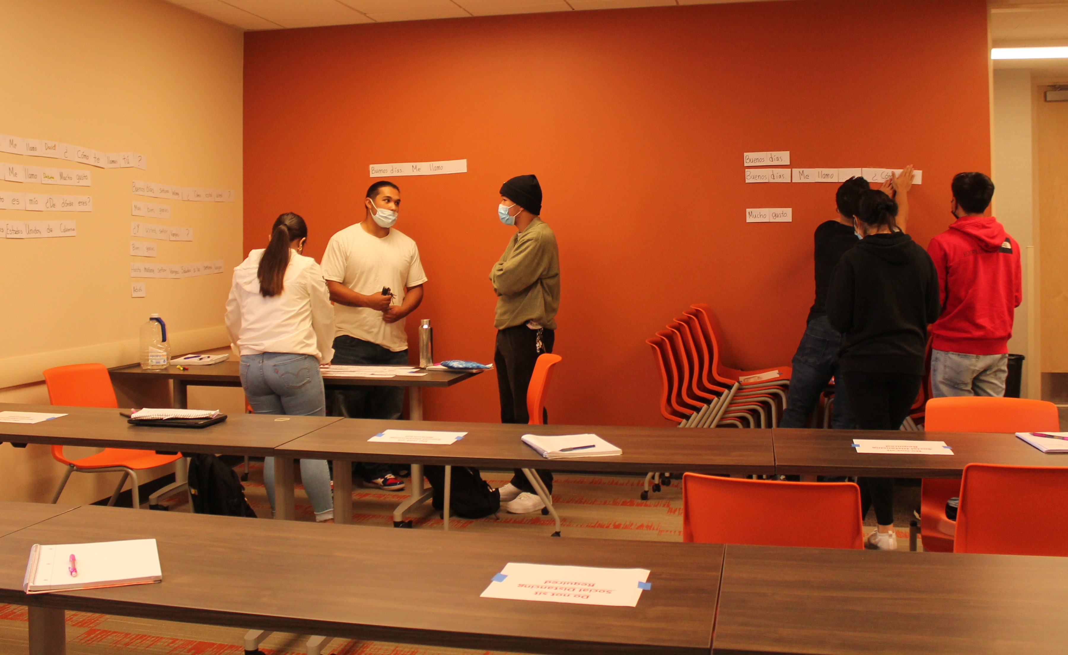 Students in Spanish class