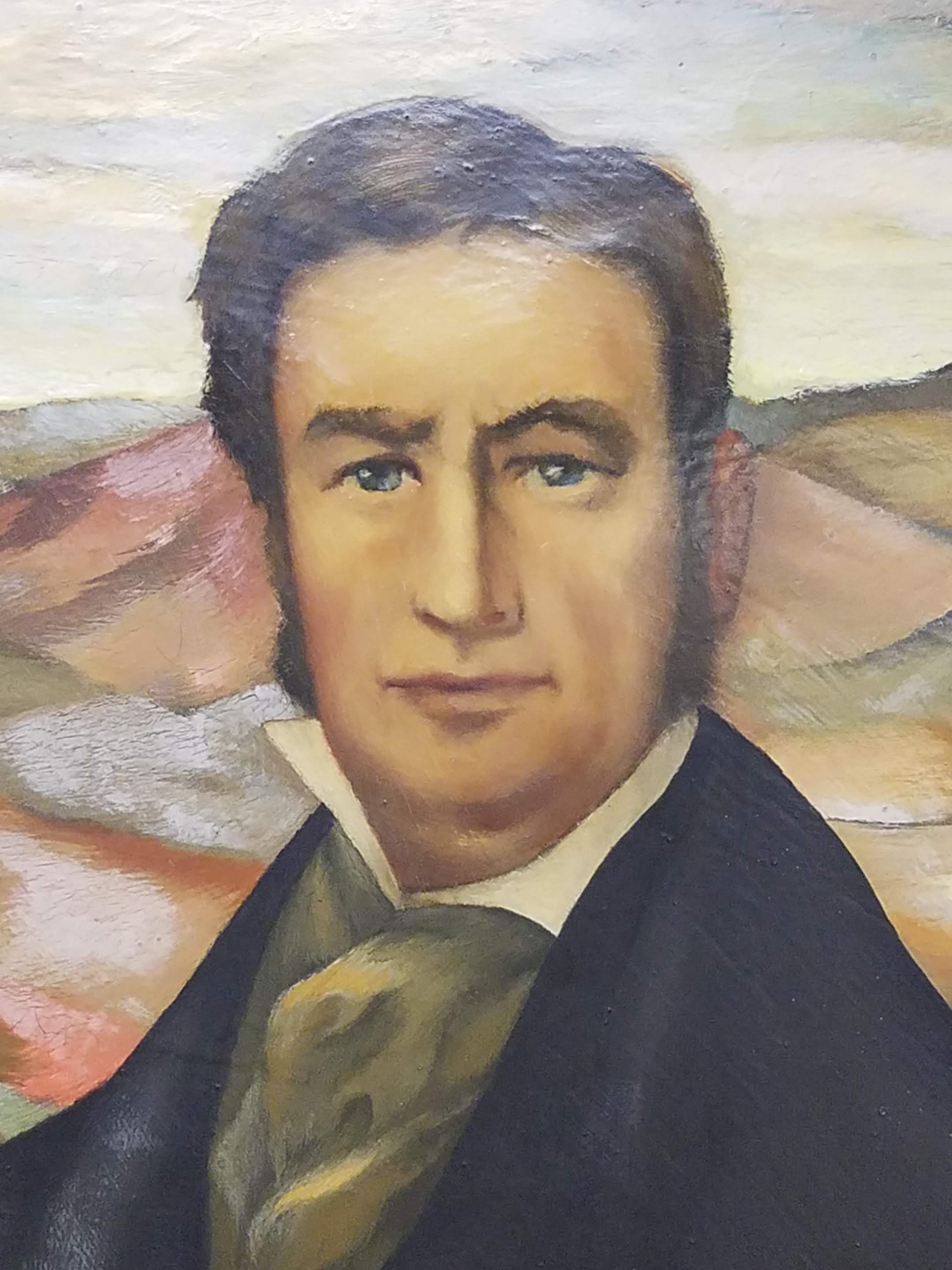 This portrait of William Hartnell hangs in room E-112, used for administrative conferences.