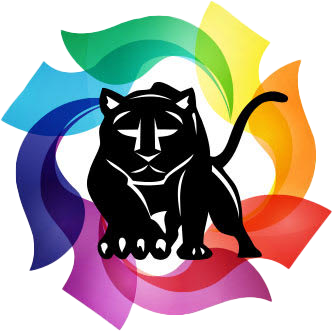 Rainbow panther logo